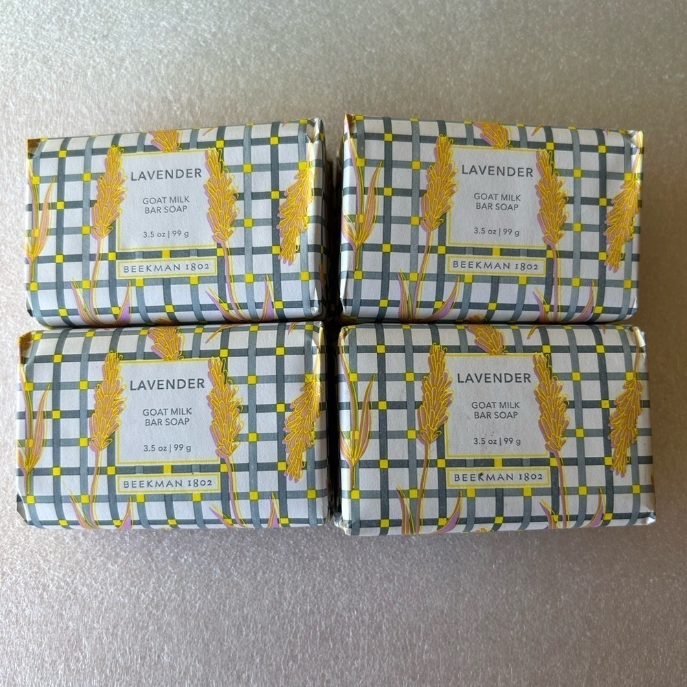 Beekman 1802 LAVENDER  Goat Milk Soap (LOT OF 4) / BRAND NEW